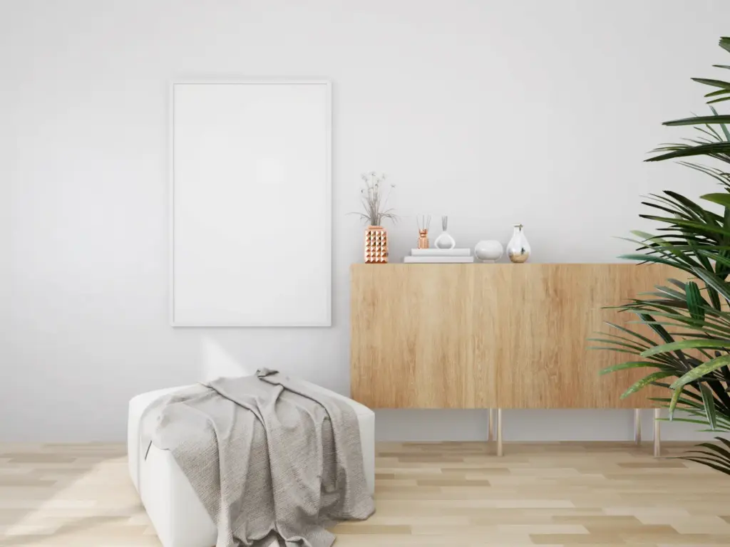 Radiateur à inertie dans un salon moderne avec chauffage économique